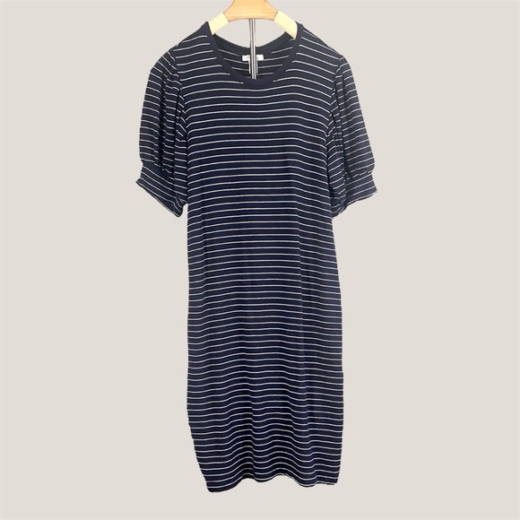 Daily Ritual Navy Striped T-Shirt Dress | Women’s M - Picture 1 of 5